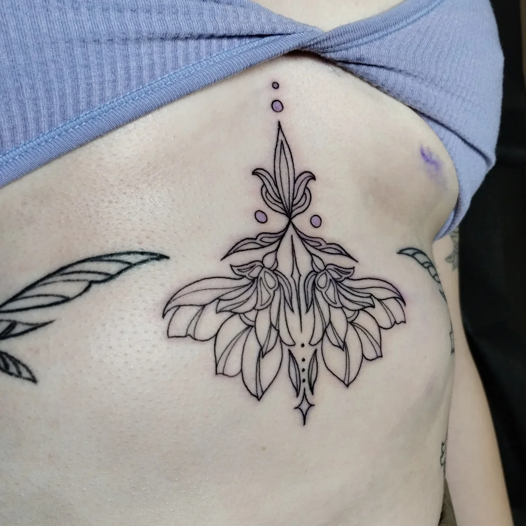 Tattoo by @wren.m.a.d.d β dotwork, geometric