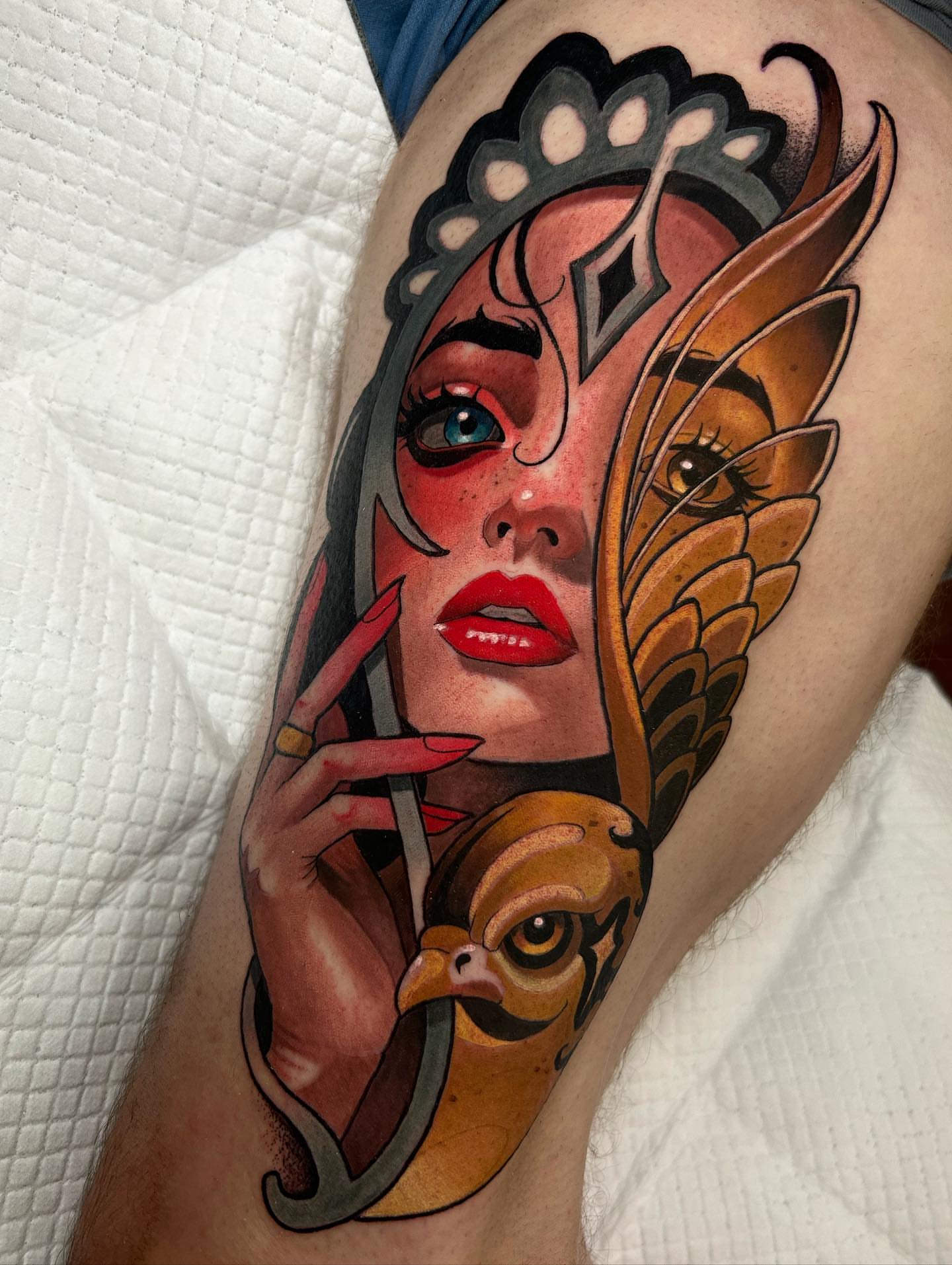 Tattoo by @teamrockettattoo — american_traditional, realism