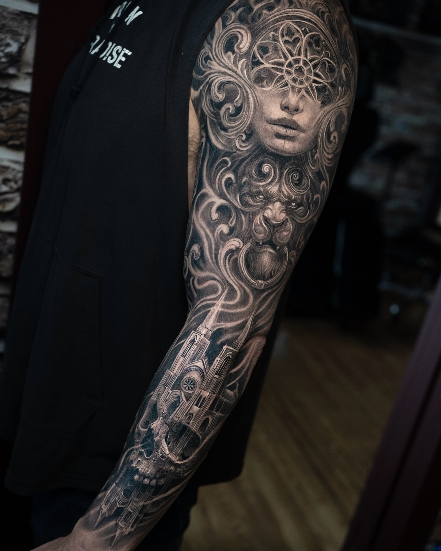 Tattoo by @mumia916 — black_and_grey, realism