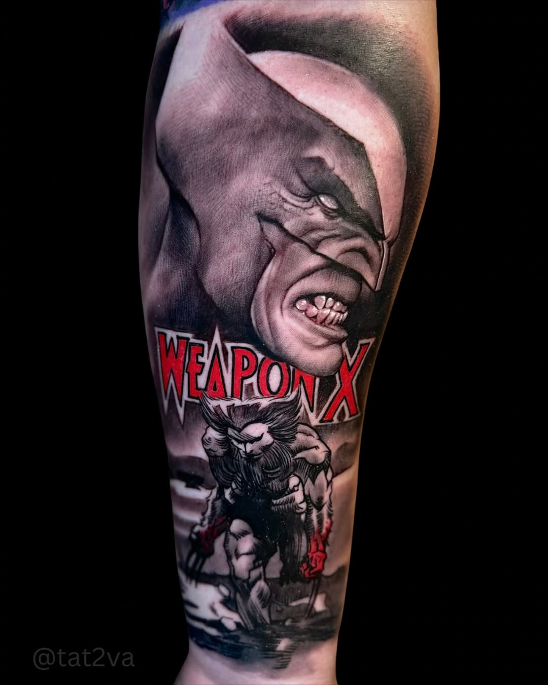 Tattoo by @tat2va — realism, black_and_grey