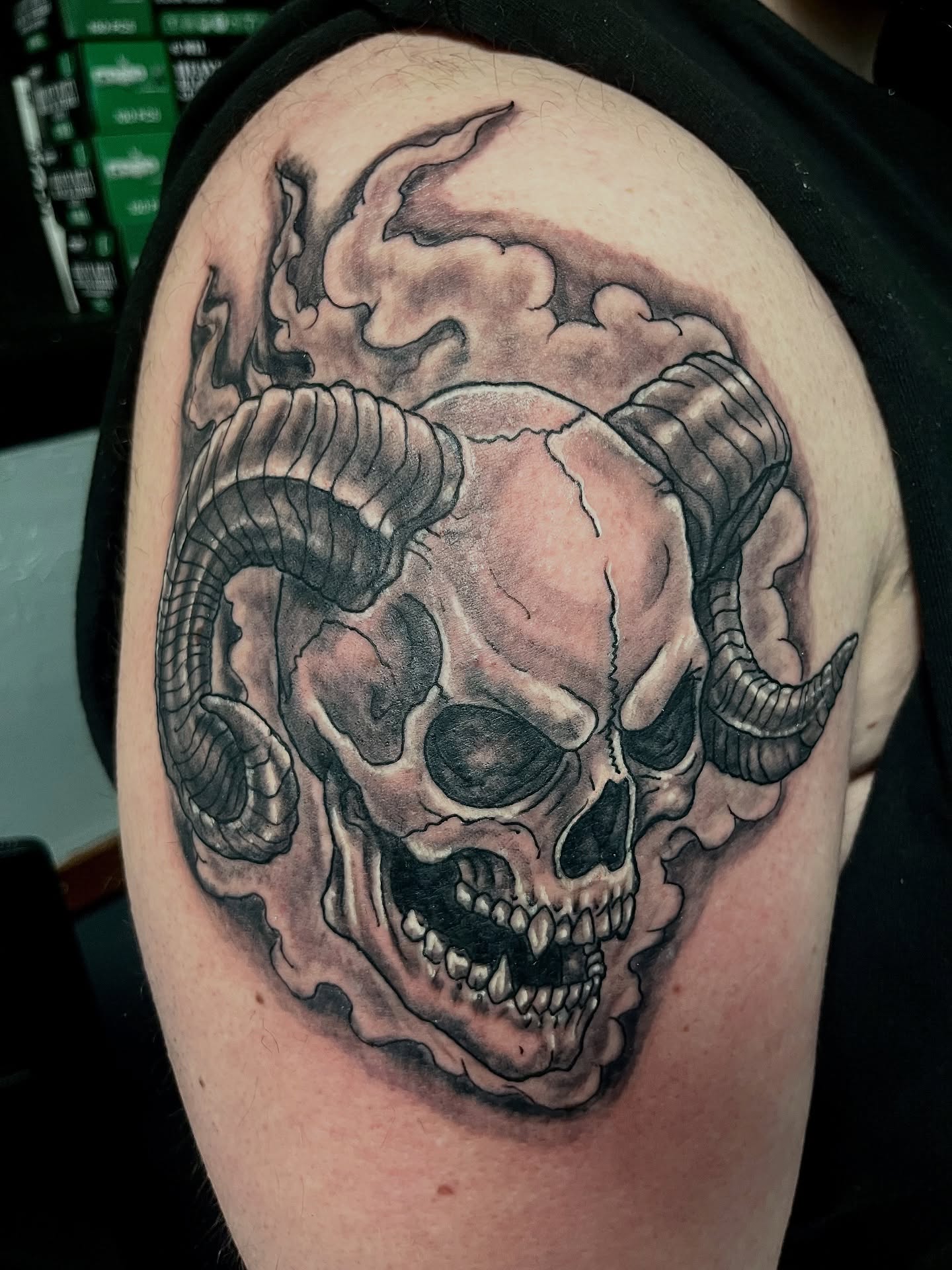 Tattoo by @classiccustomtattooing — black_and_grey, realism