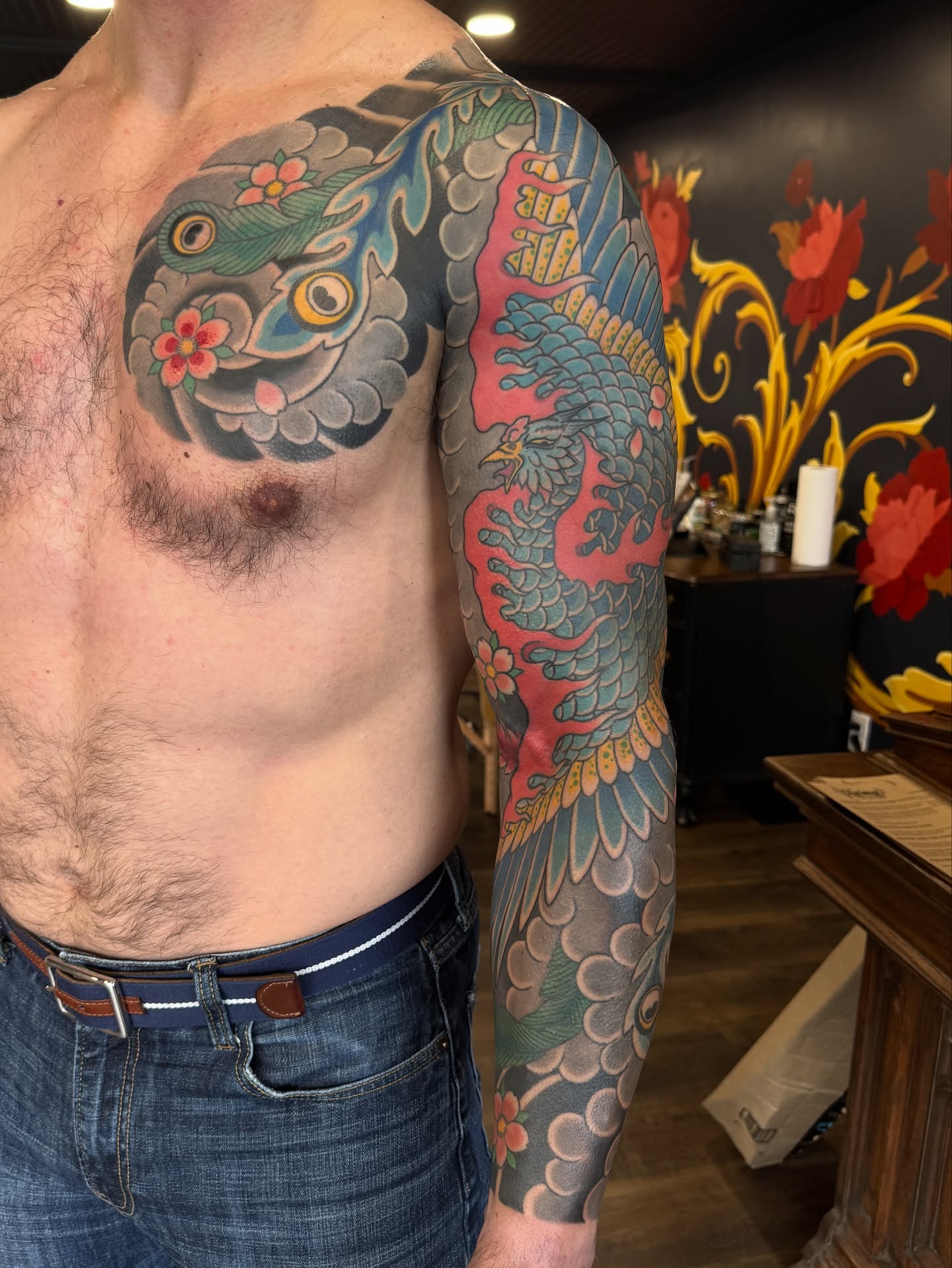 Koi fish japanese irezumi tattoo on the upper arm by Christopher  Cousins, Nashville, Tennessee