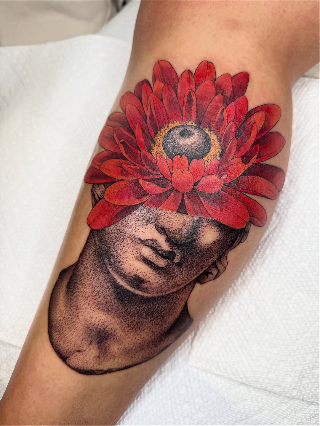 Tattoo by @taracrespitattoos โ realism, dotwork