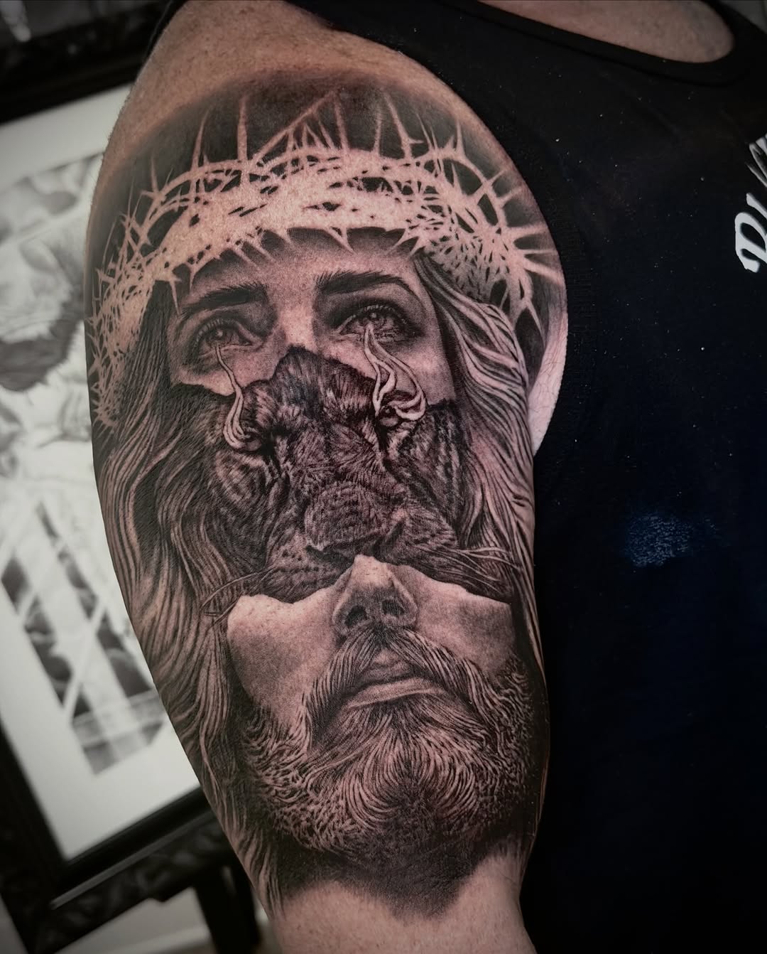 Tattoo by @shanesmith_ink — realism, black_and_grey