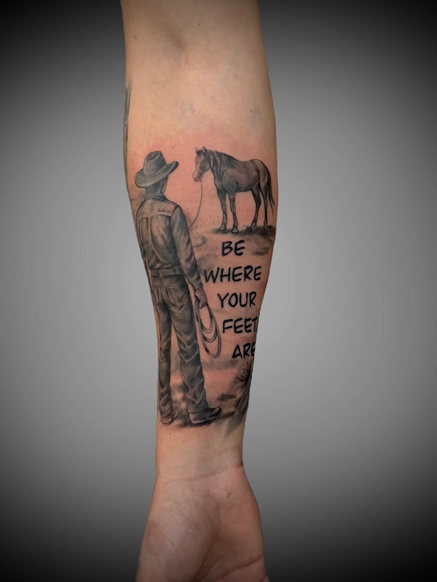 Tattoo by @_mitsukochingart — black_and_grey, realism