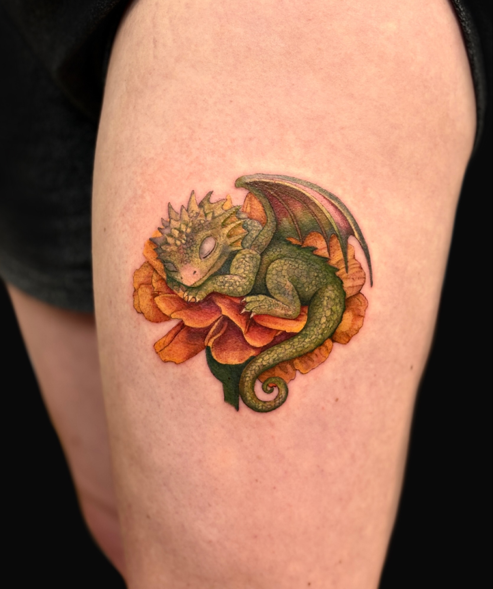 Tattoo by @mckinley.tattoos — realism, dotwork