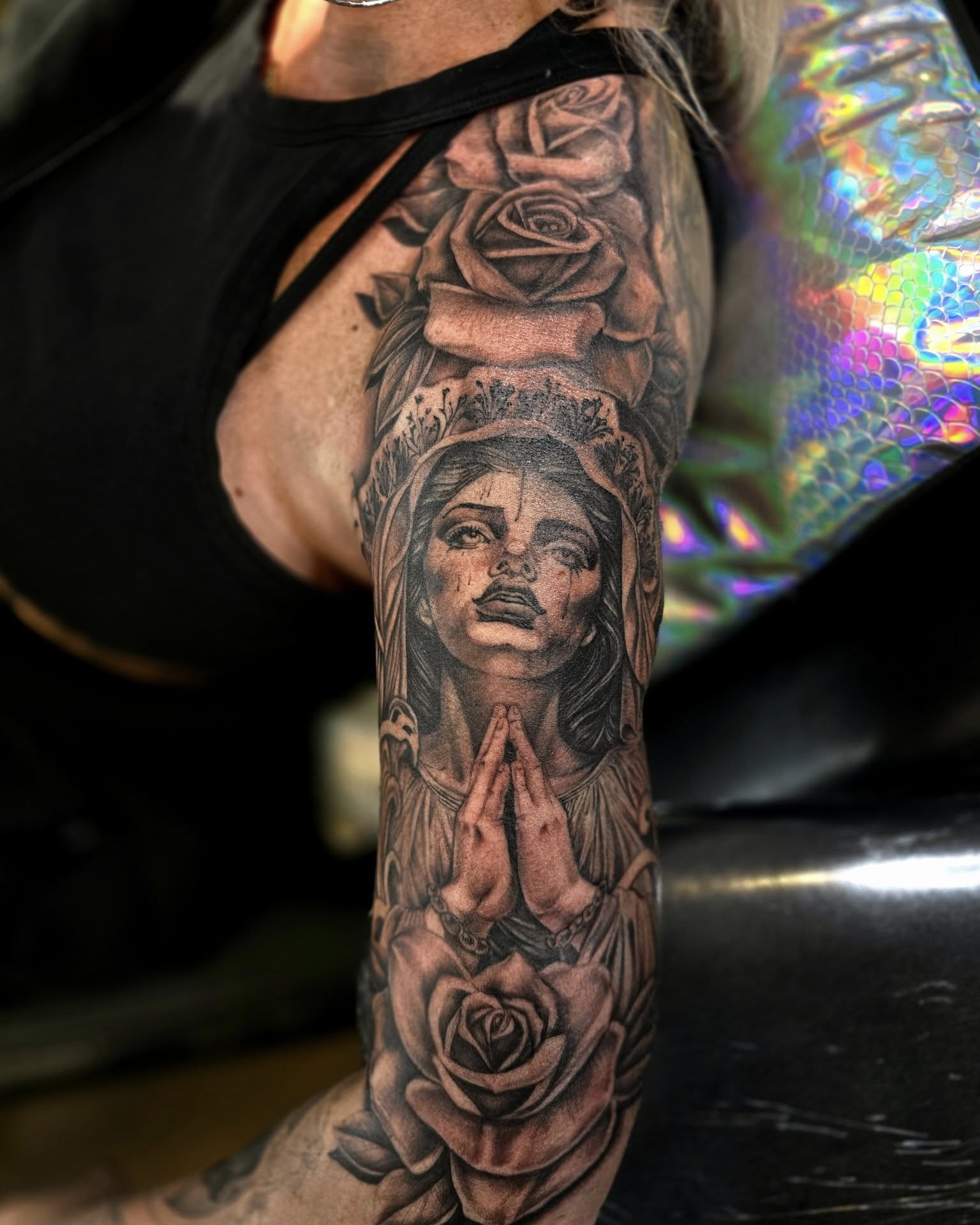 Tattoo by @saimachaintatt2 — black_and_grey, realism