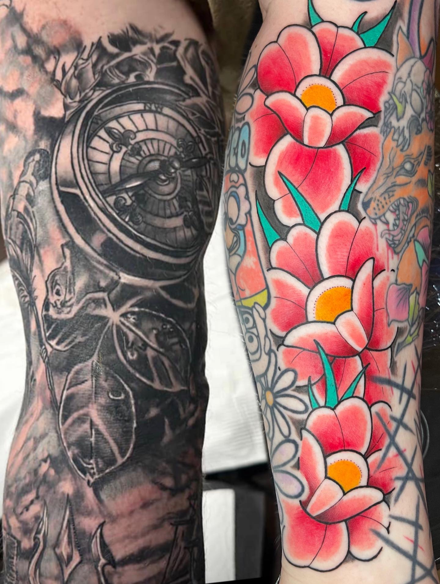 Tattoo by @jr1_machines — american_traditional, dotwork