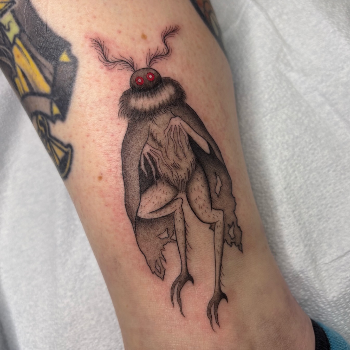 Cockroach black and grey tattoo on the forearm by Alicia
