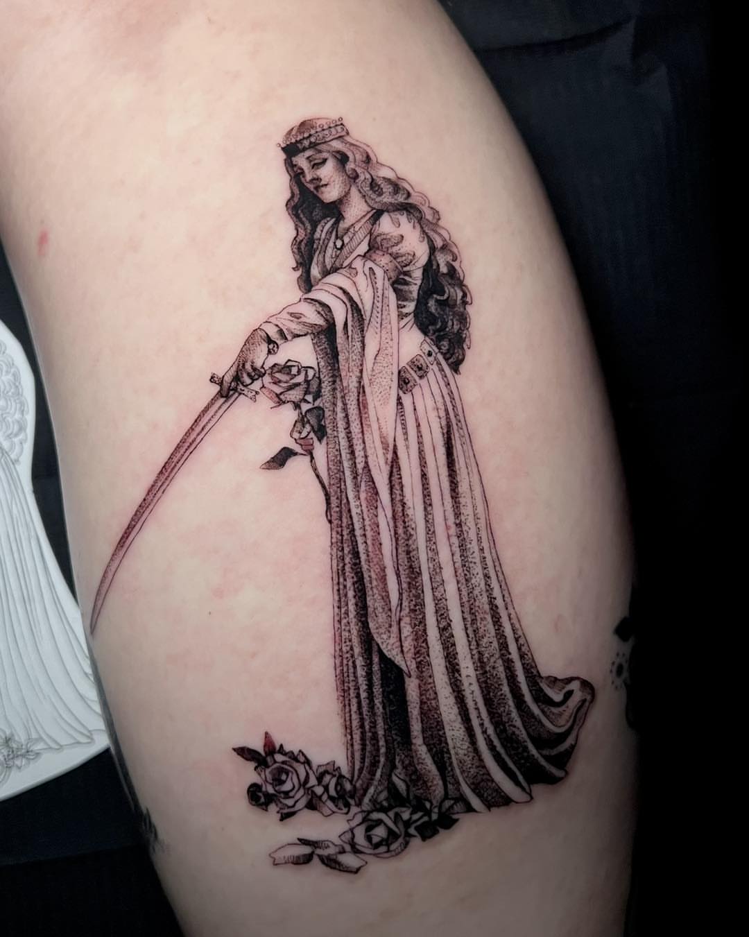 Tattoo by @the_last_centra — dotwork, realism