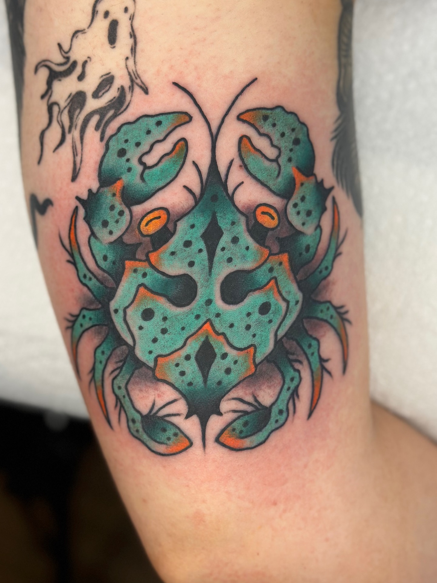 Tattoo by @gnome_an — dotwork, geometric
