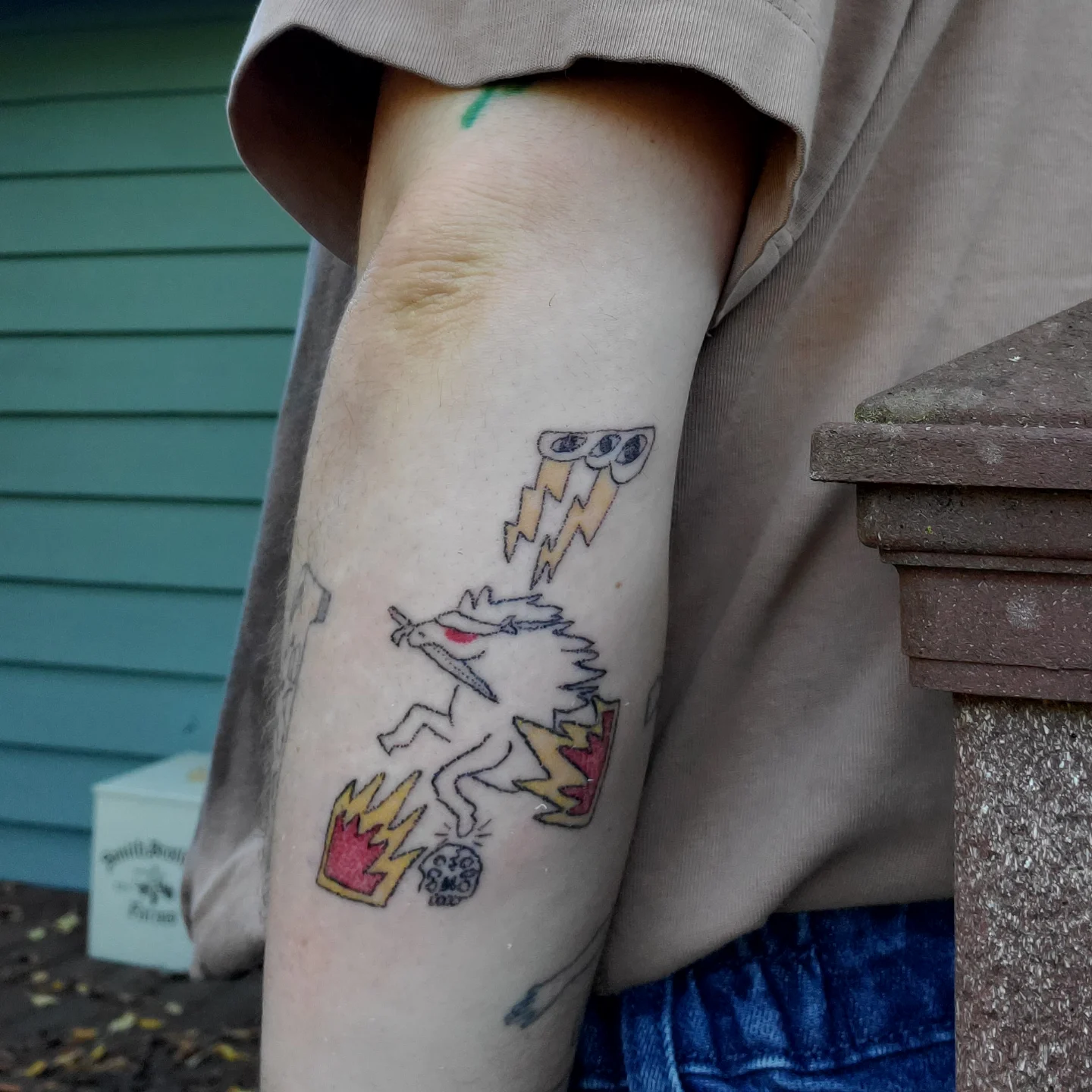 Tattoo by @sticky.geranium.tattoos — new_school