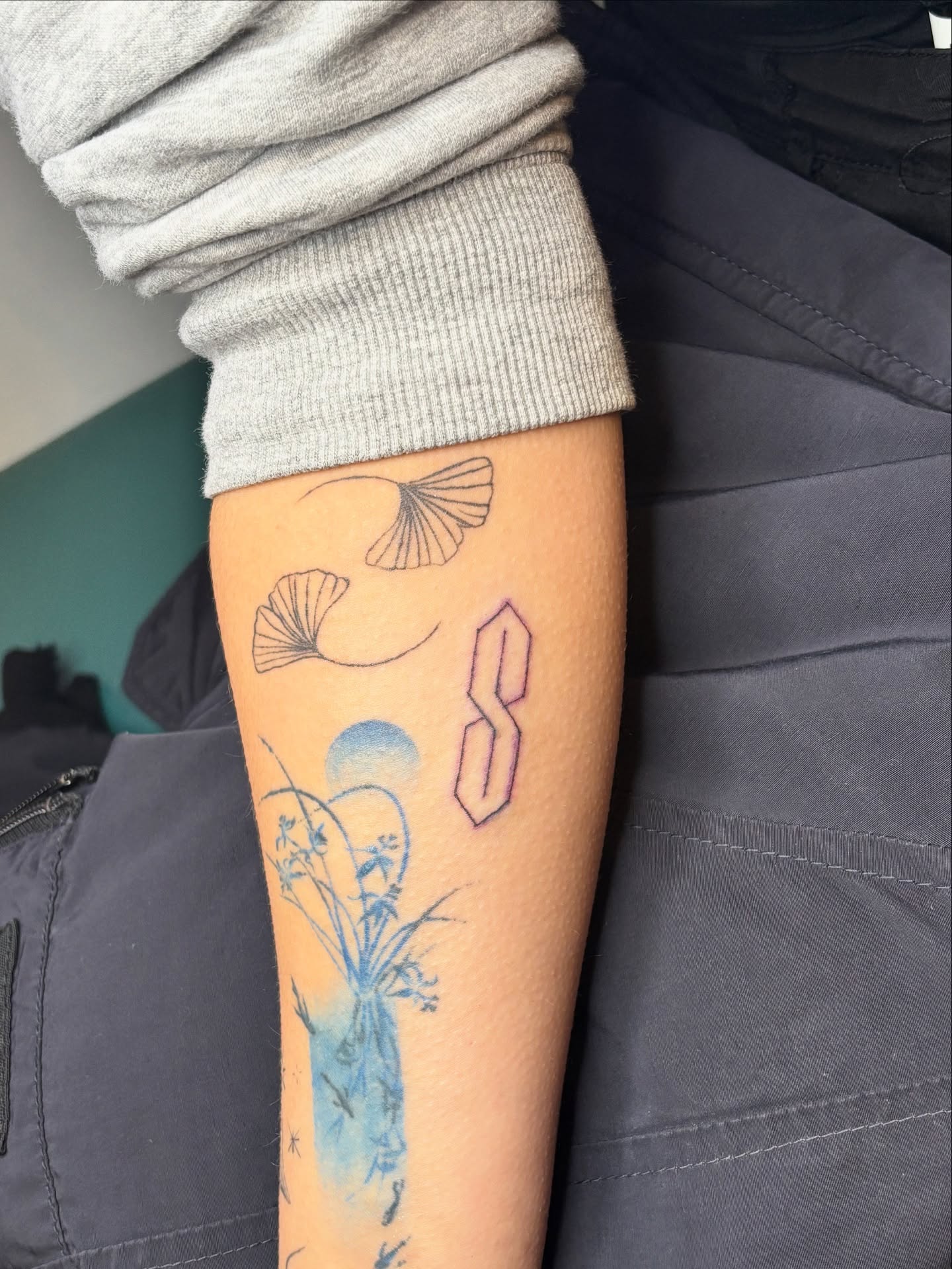Tattoo by @sterstraal — watercolor, geometric