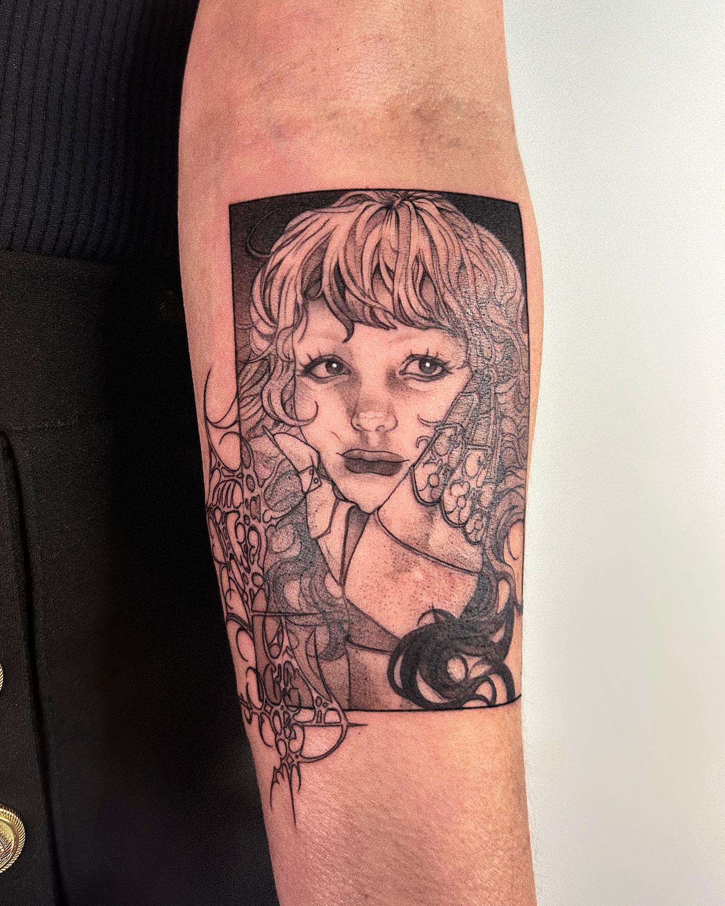 Tattoo by @hayleybayleytattoos — realism, black_and_grey