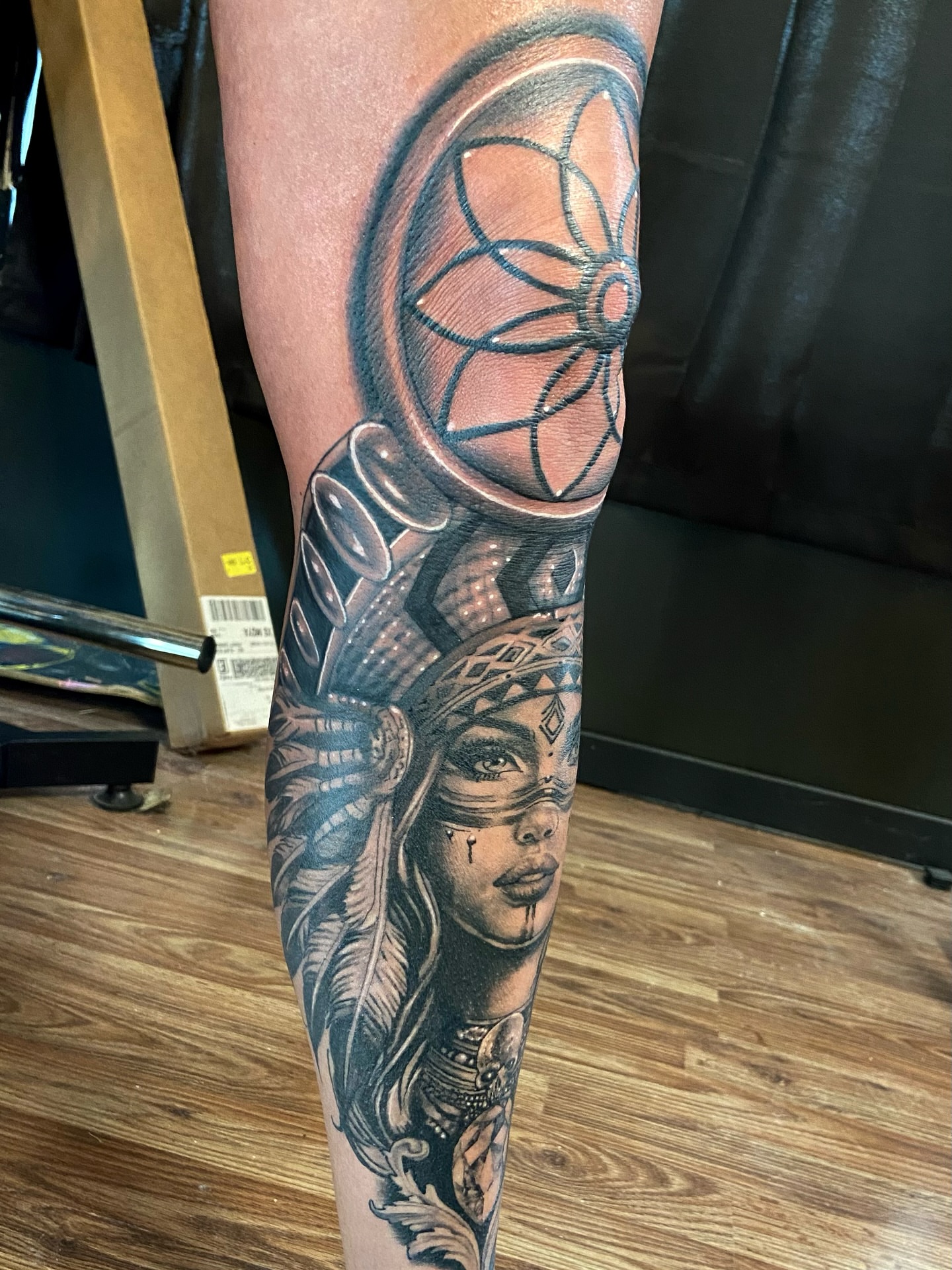 Tattoo by @coltrain_45 — black_and_grey, realism
