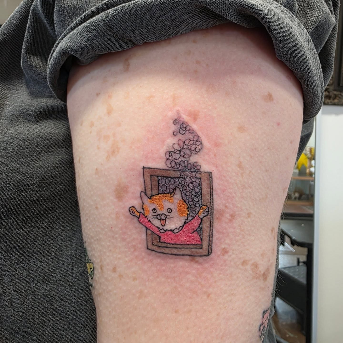 Tattoo by @asparagusnightmare — dotwork