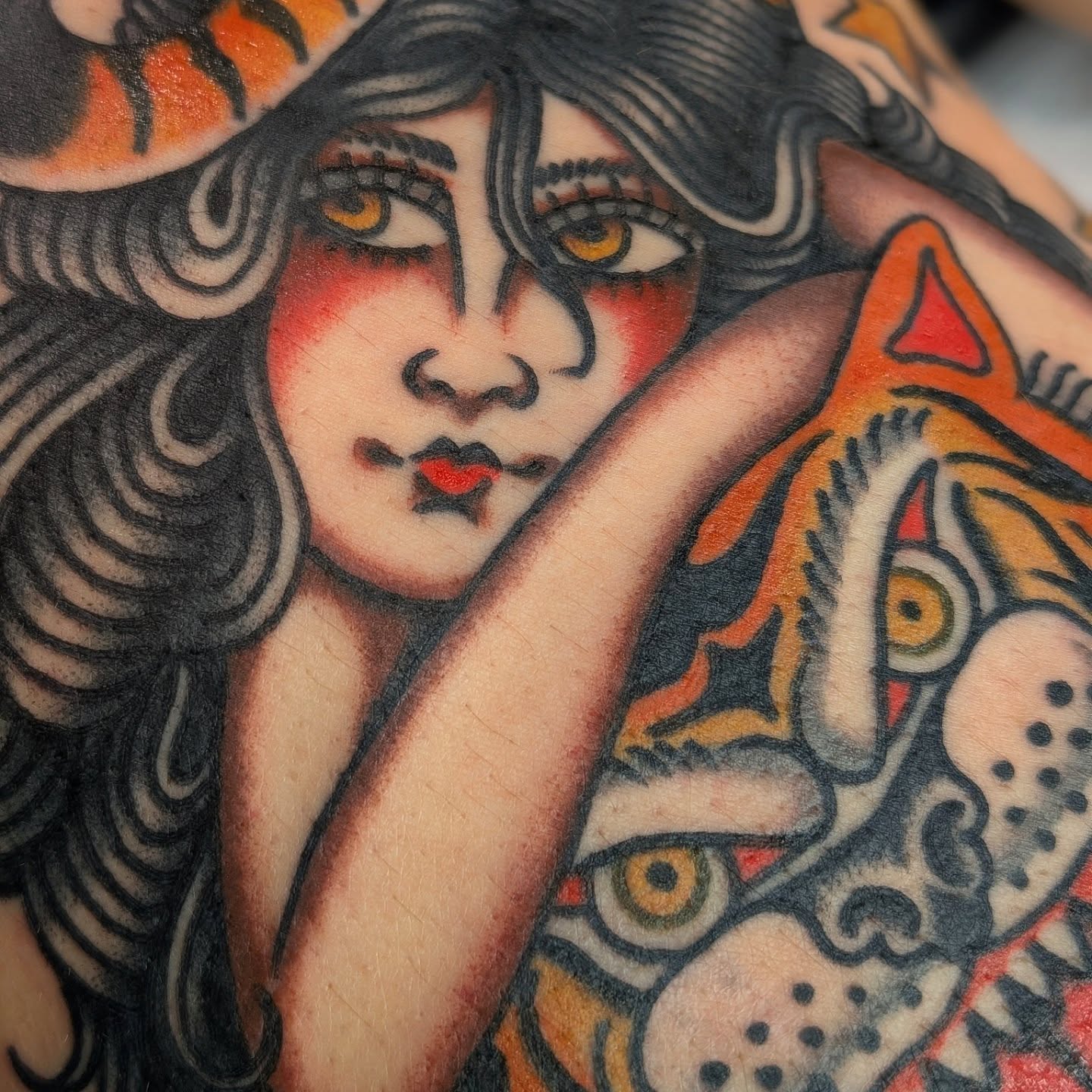 Tattoo by @jessicadoestattoos — american_traditional, dotwork