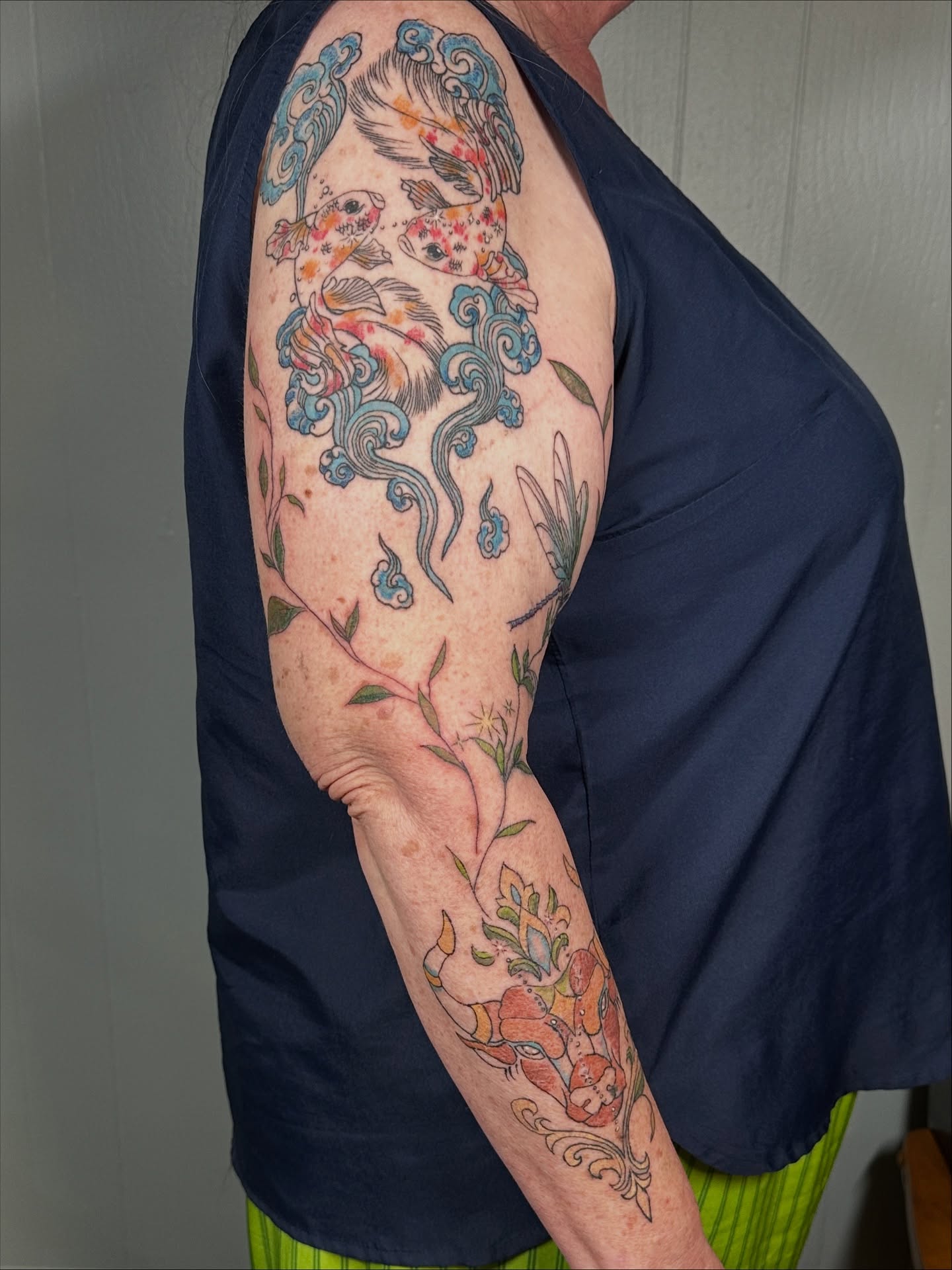 Tattoo by @vixx_stixx_tattoo — japanese_irezumi, dotwork