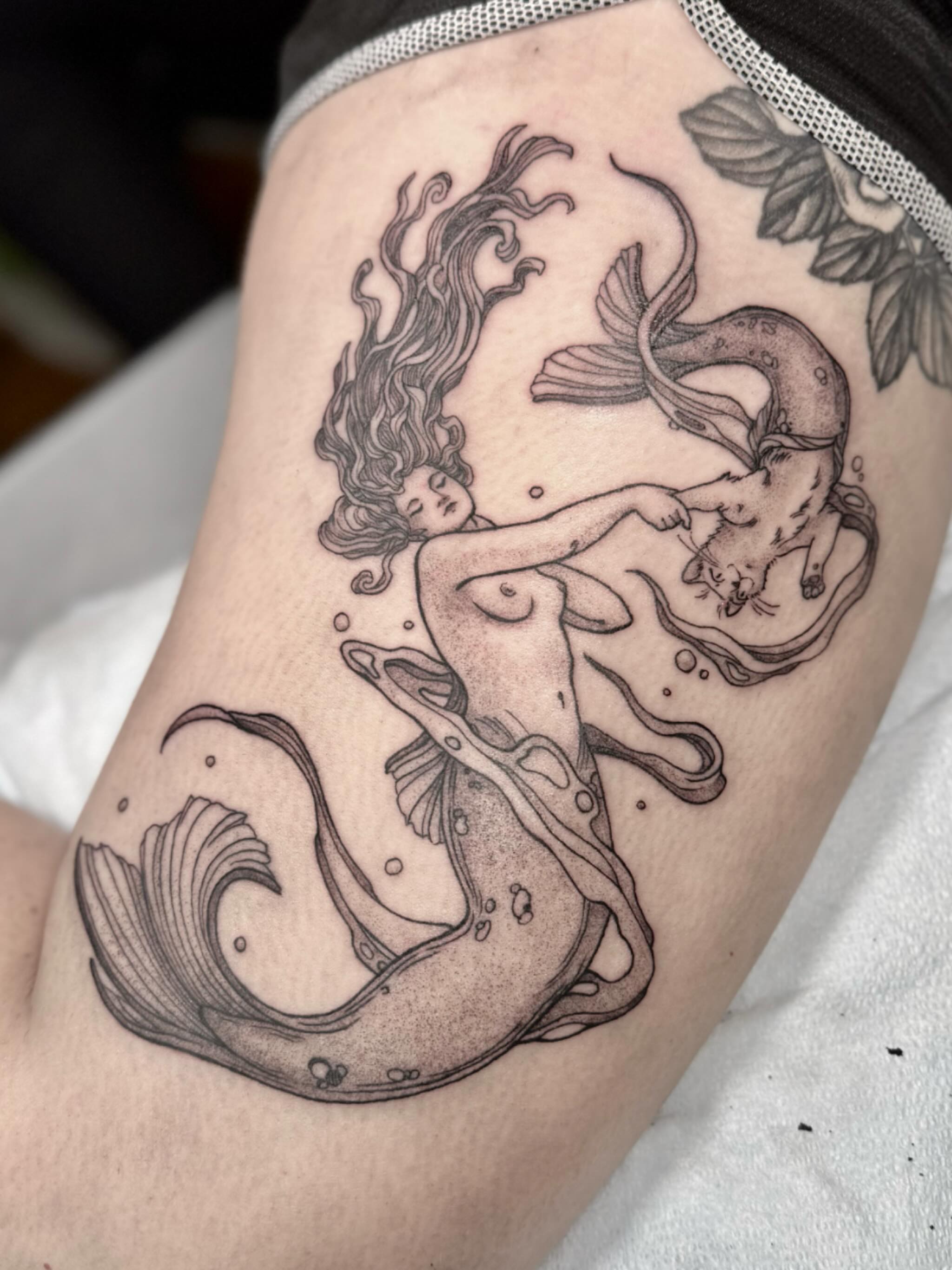 Tattoo by @hillary_blair — black_and_grey