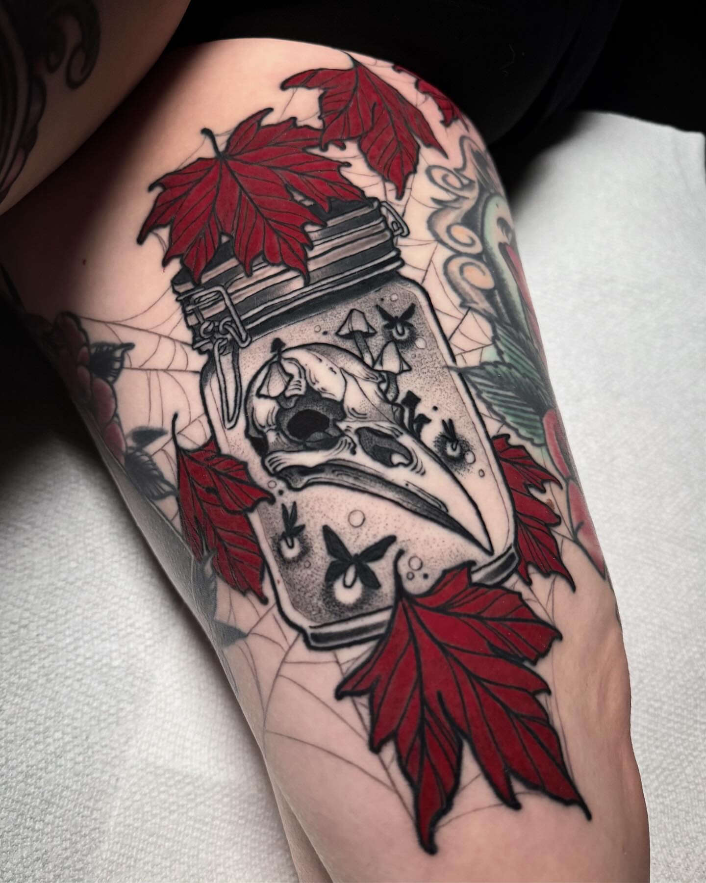 Tattoo by @yesitattoos — american_traditional, dotwork