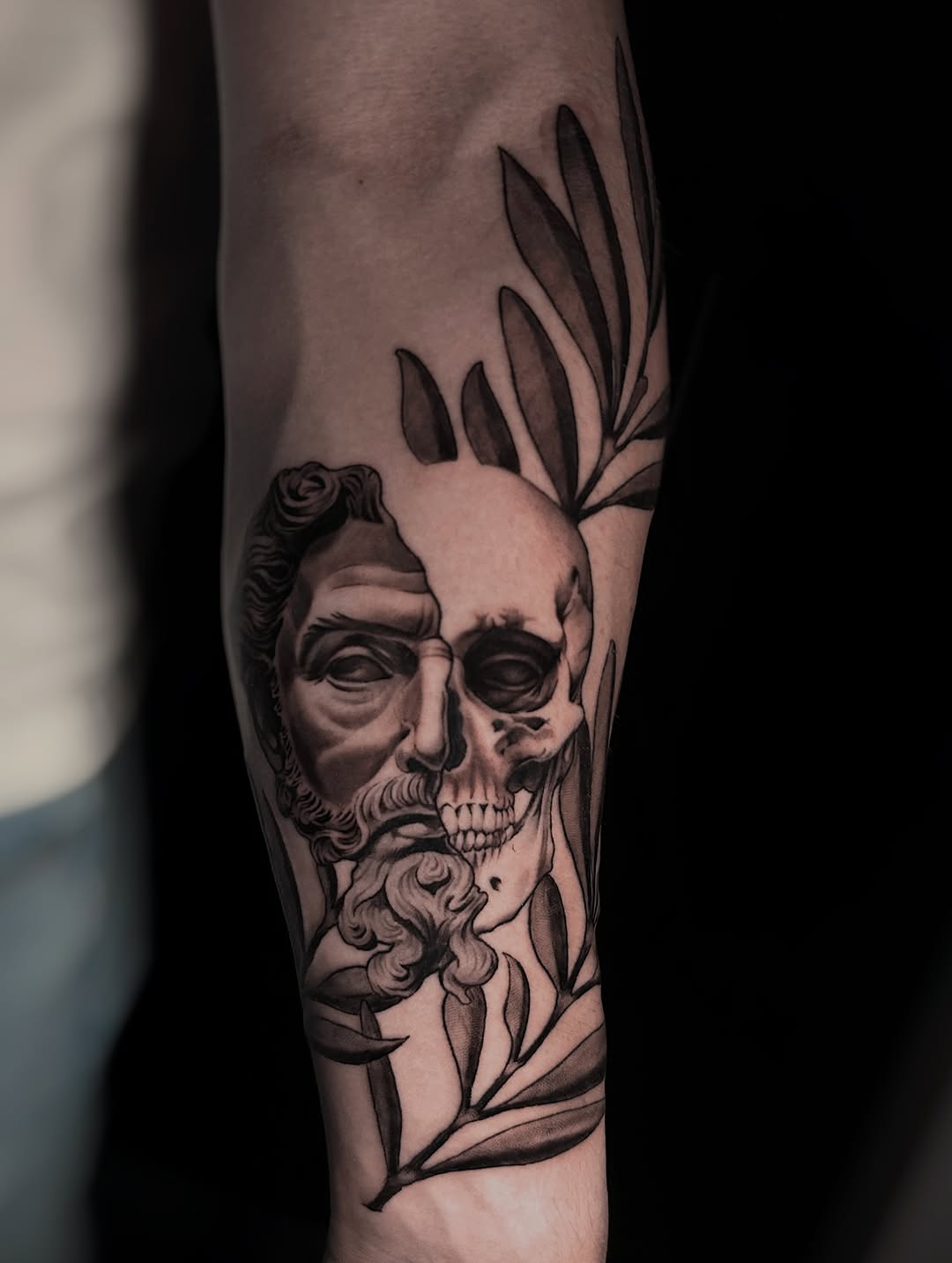 Tattoo by @hawkstattoo_ — realism, black_and_grey