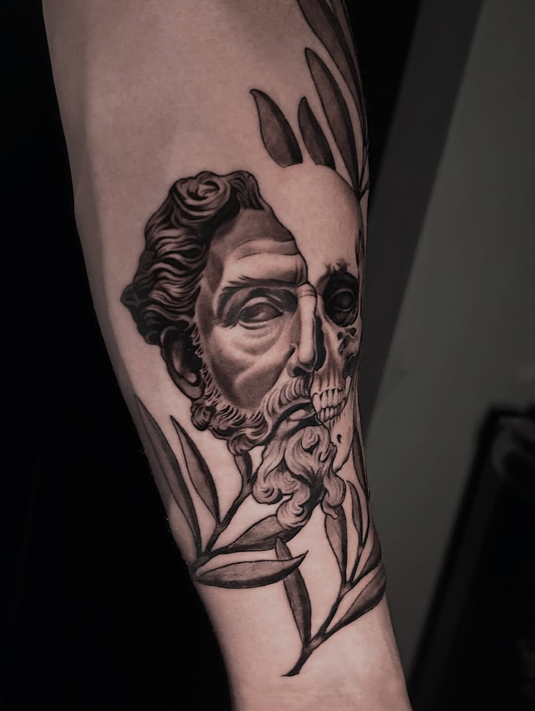 Tattoo by @hawkstattoo_ — black_and_grey, realism