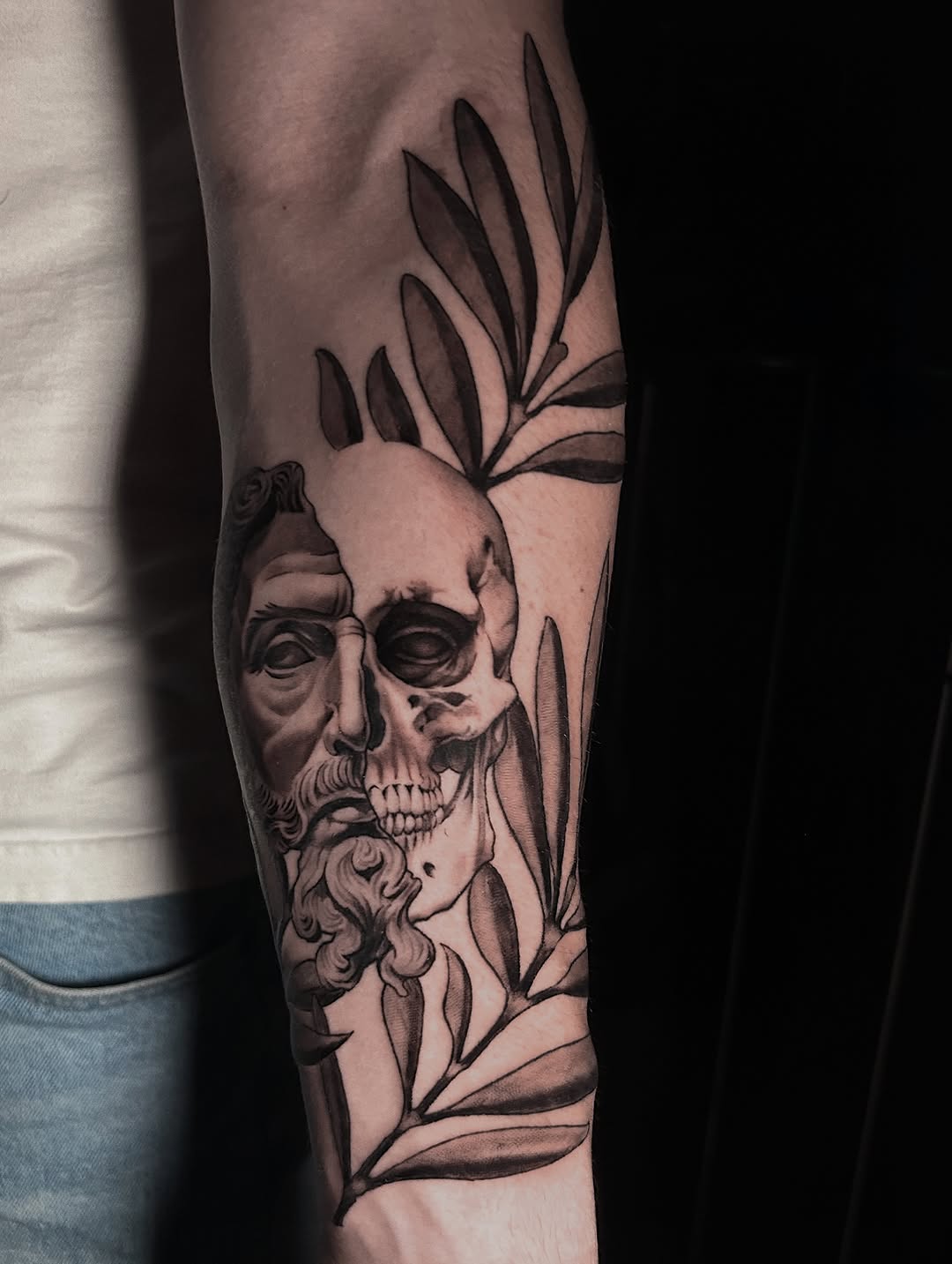 Tattoo by @hawkstattoo_ — black_and_grey, realism