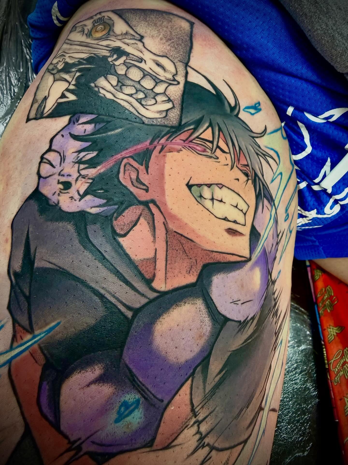 Tattoo by @tatdaddyangel — anime