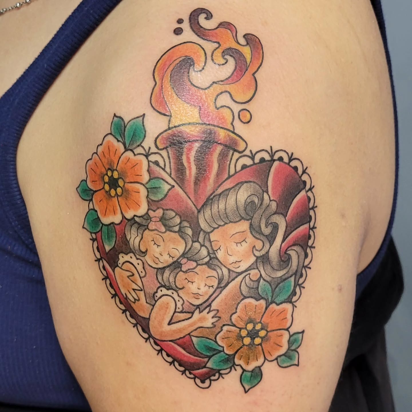 Tattoo by @austinberrytattoos — american_traditional, dotwork
