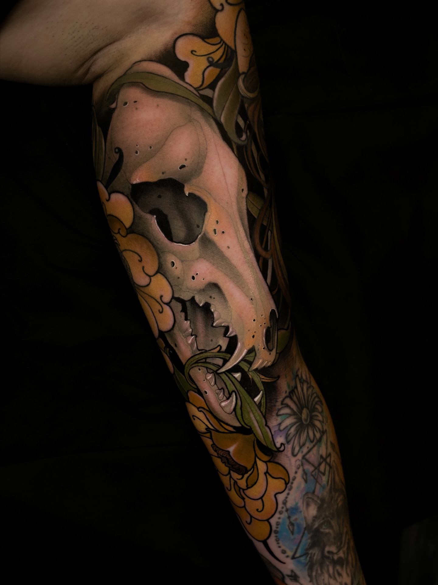 Tattoo by @krishtattoo — american_traditional, dotwork