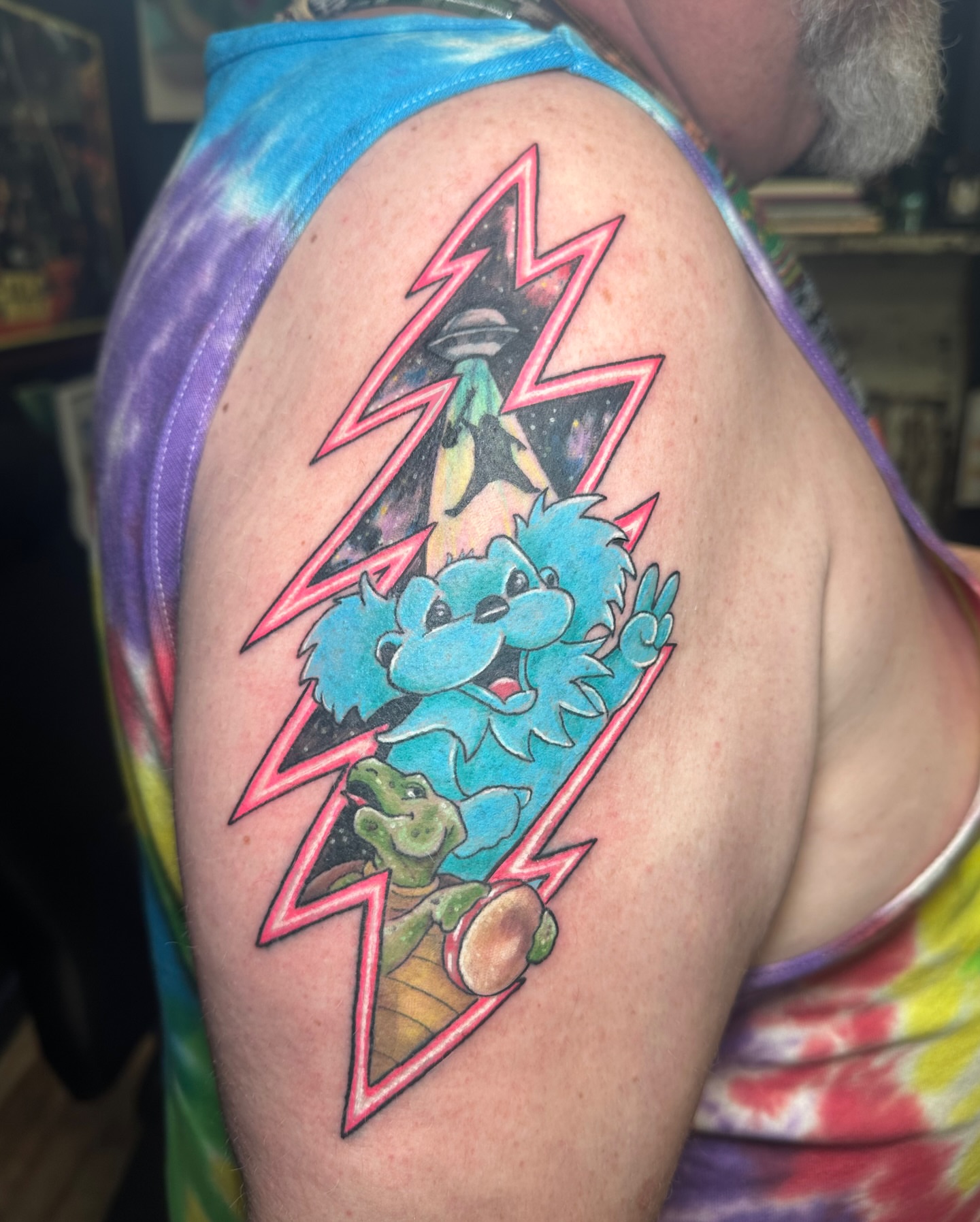 Tattoo by @chrisgraytattoos — new_school, illustrative