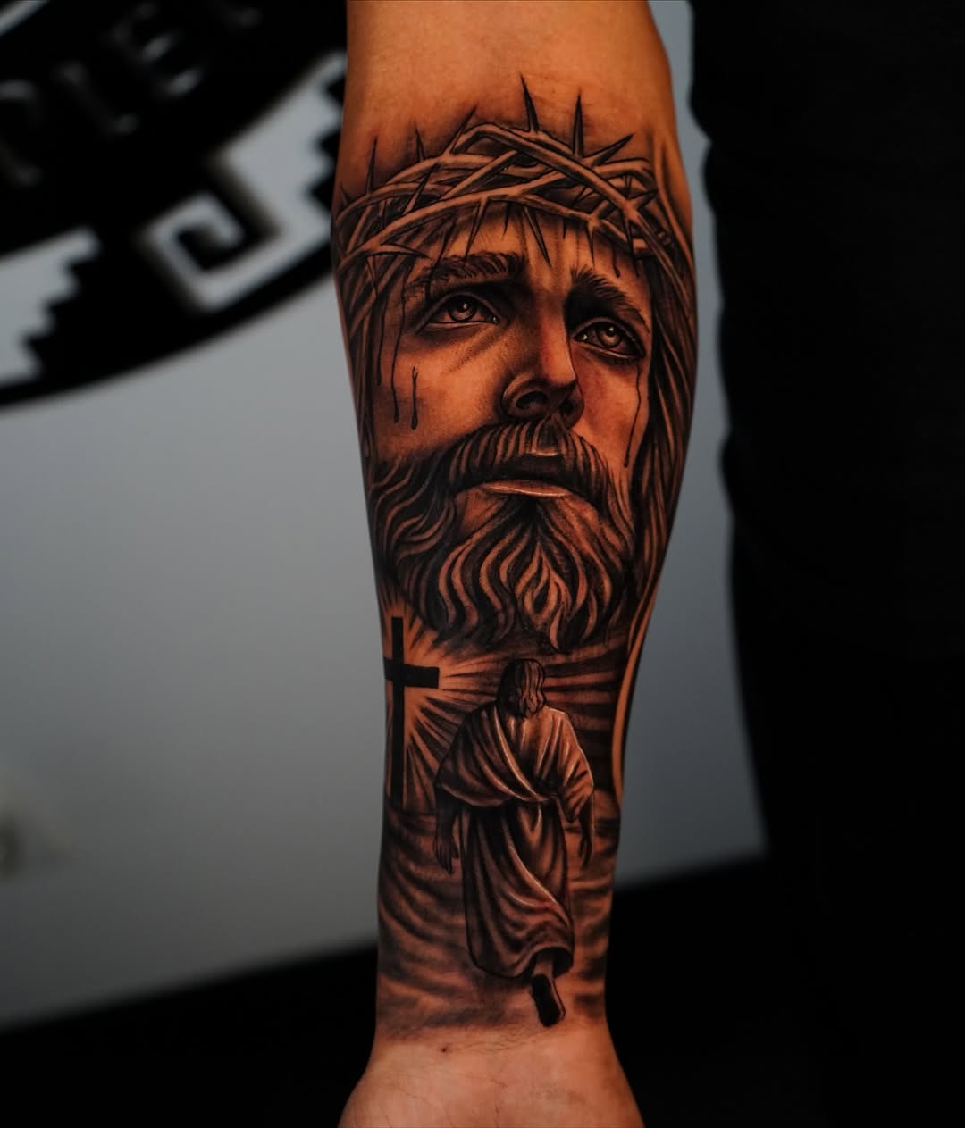 Tattoo by @dreamchaserink — realism, black_and_grey