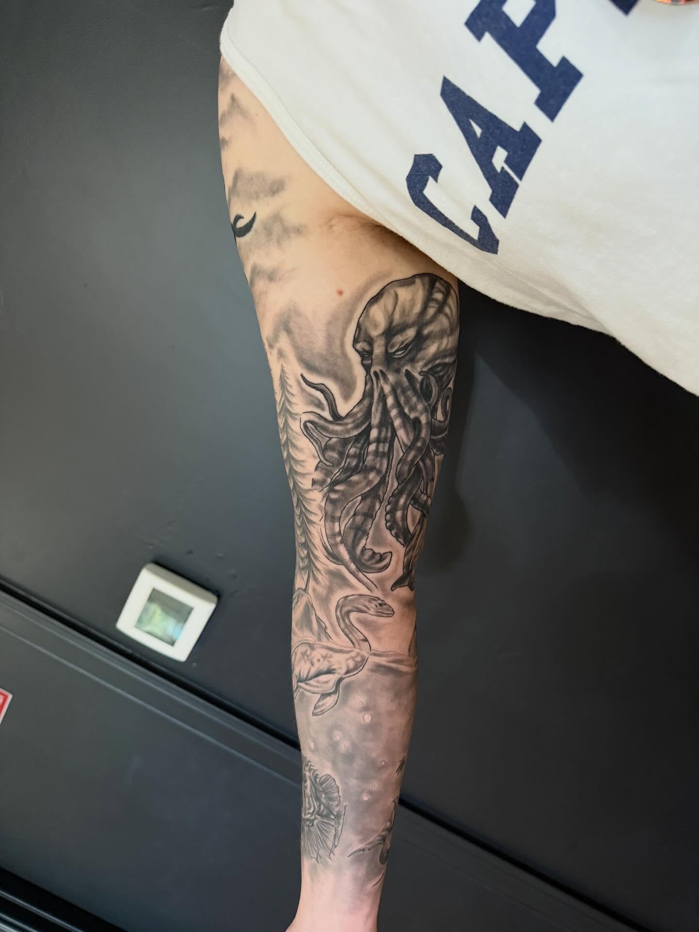 Tattoo by @tylerboltink — black_and_grey, realism