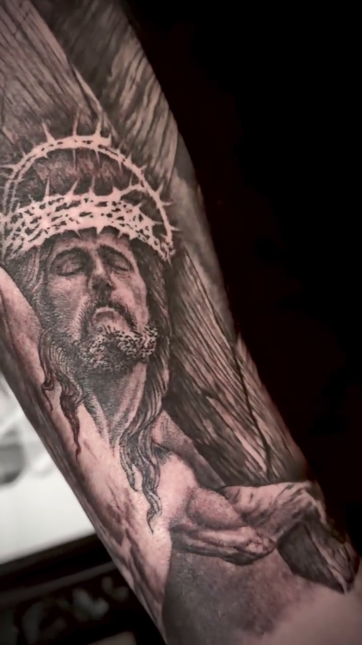 Tattoo by @shanesmith_ink — realism, black_and_grey
