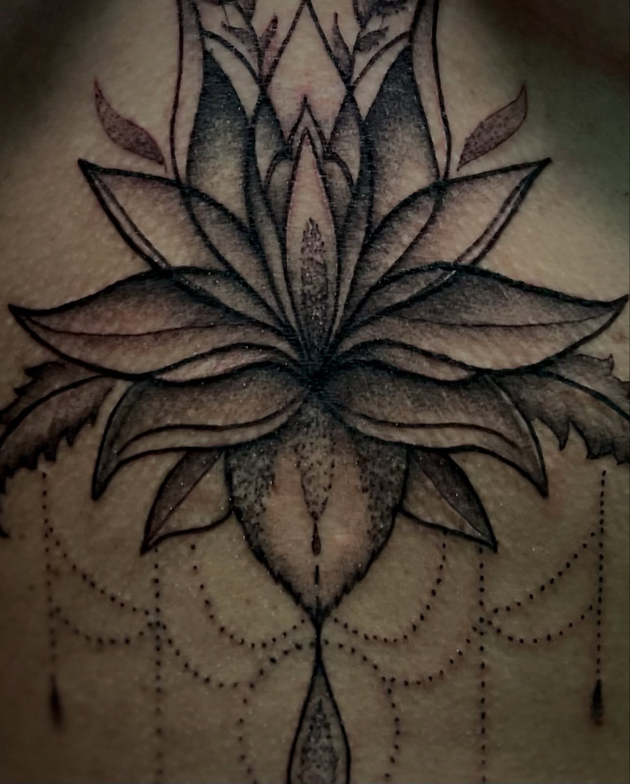 Tattoo by @tat2garrett — dotwork
