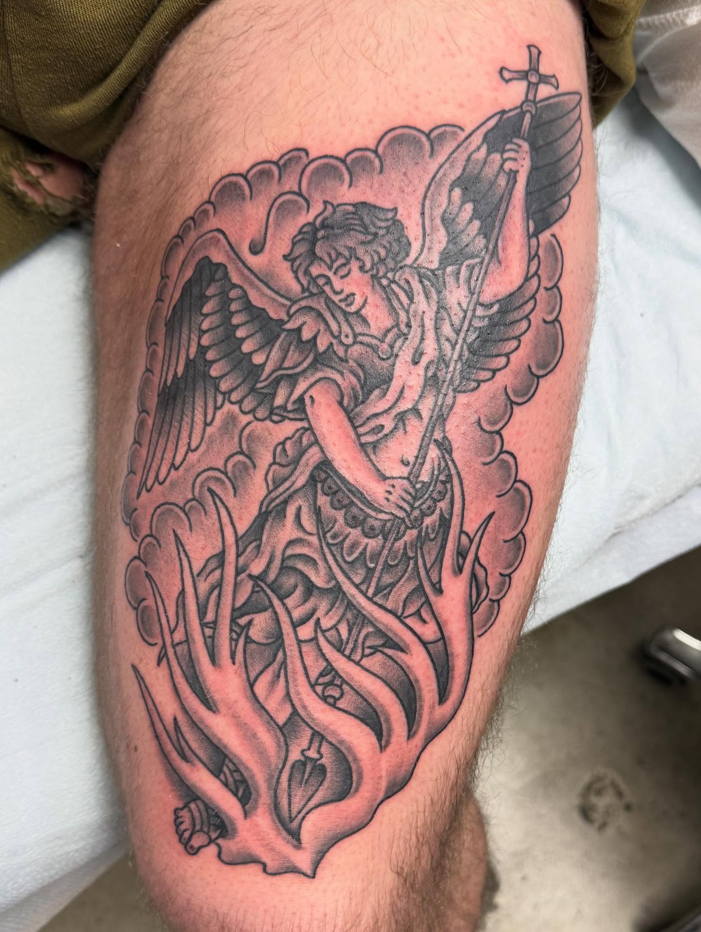 Tattoo by @terrymorgantattoos — american_traditional, black_and_grey