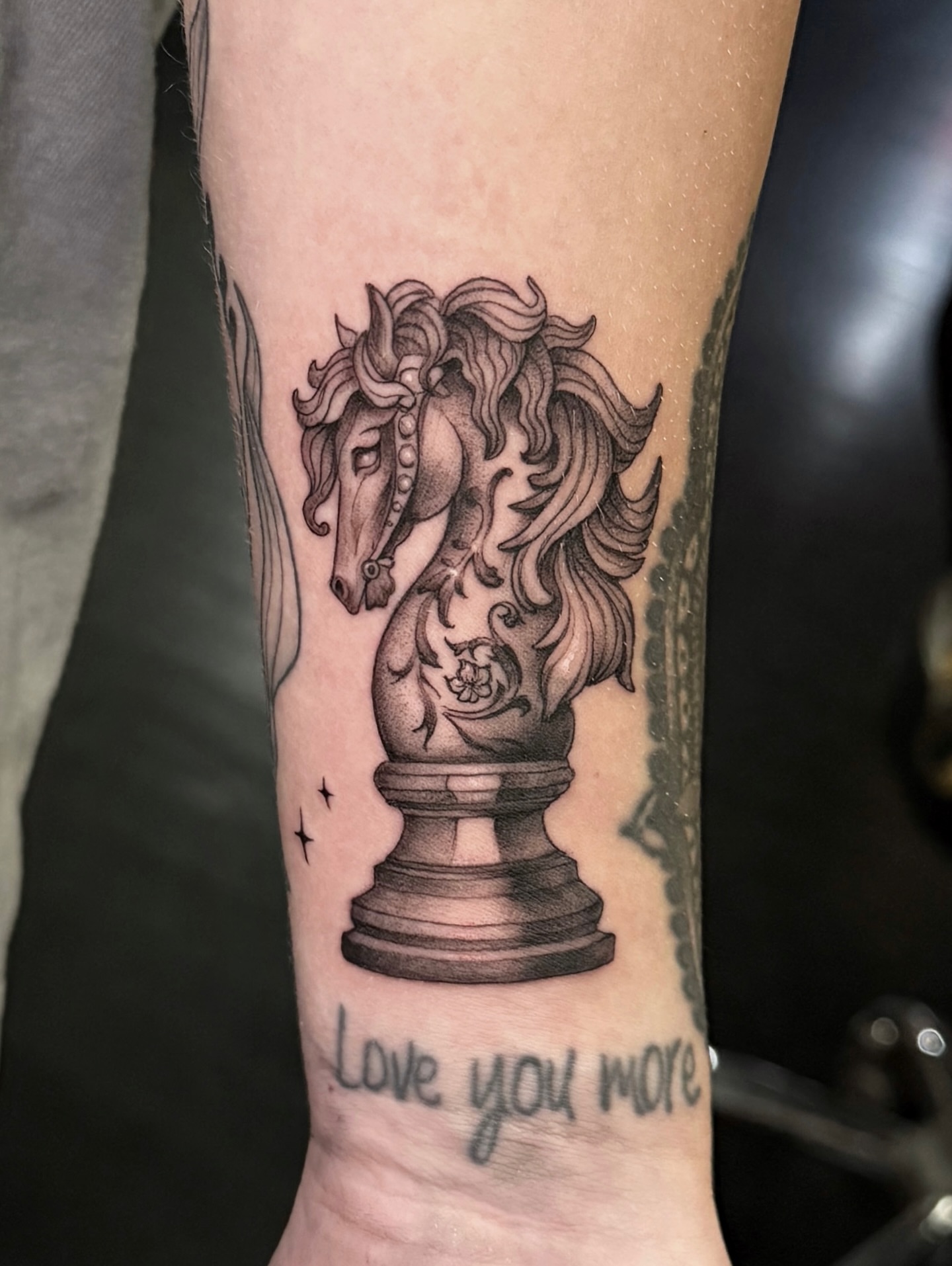 Tattoo by @madamartyr — black_and_grey, realism