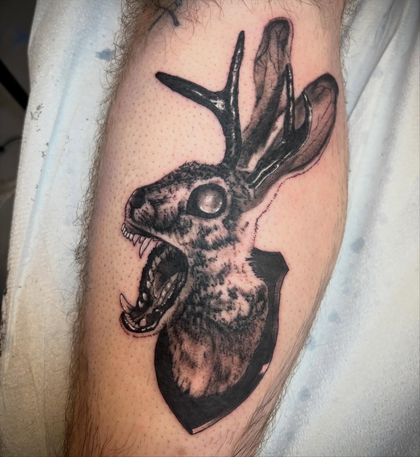 Tattoo by @arkoudatattoo — black_and_grey, realism