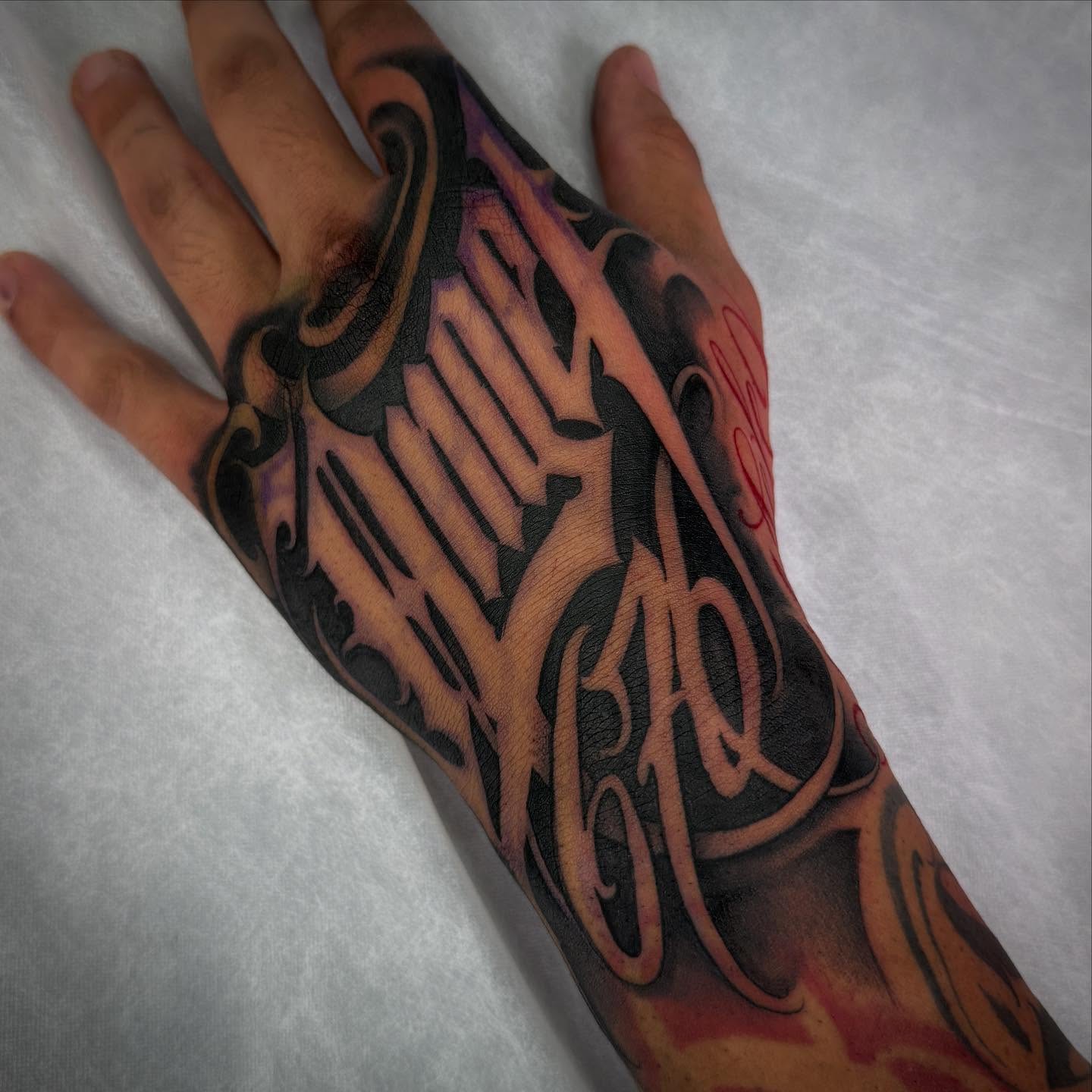 Tattoo by @dopeletterstattoo — lettering_script