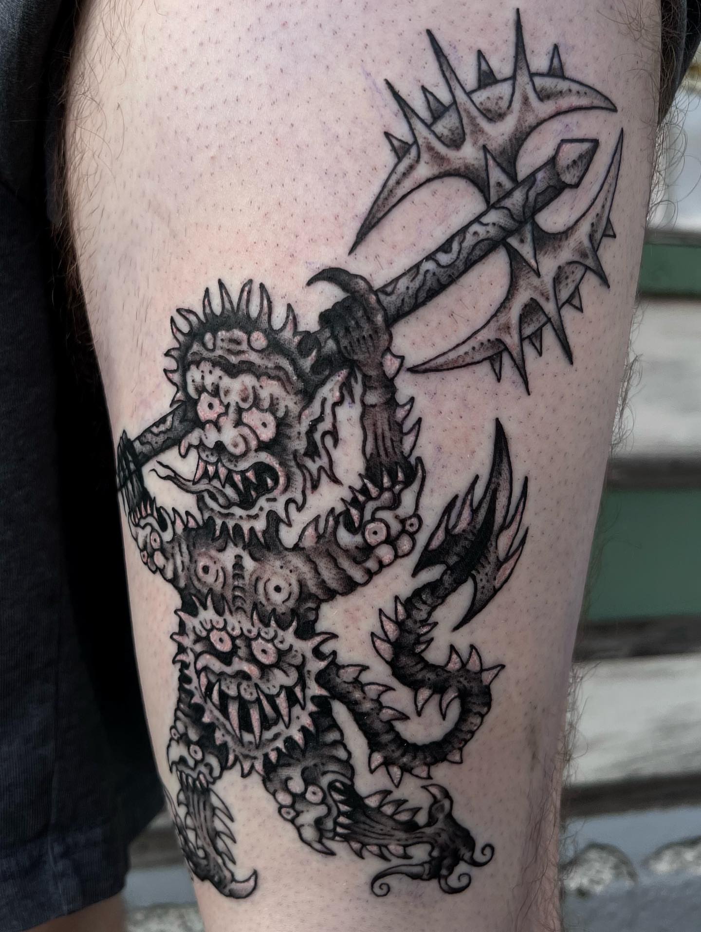 Tattoo by @artbyady — black_and_grey, realism