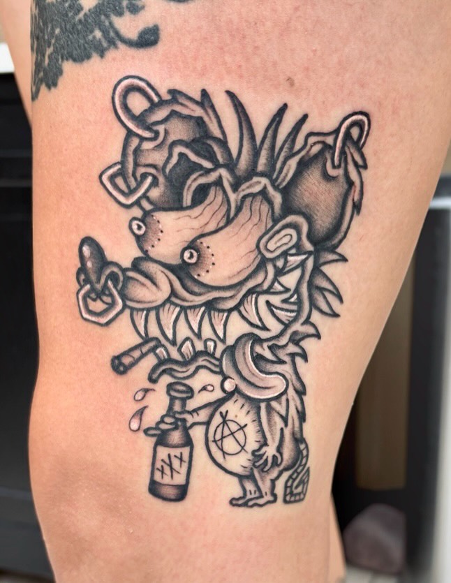 Tattoo by @carsonsmithtats — black_and_grey