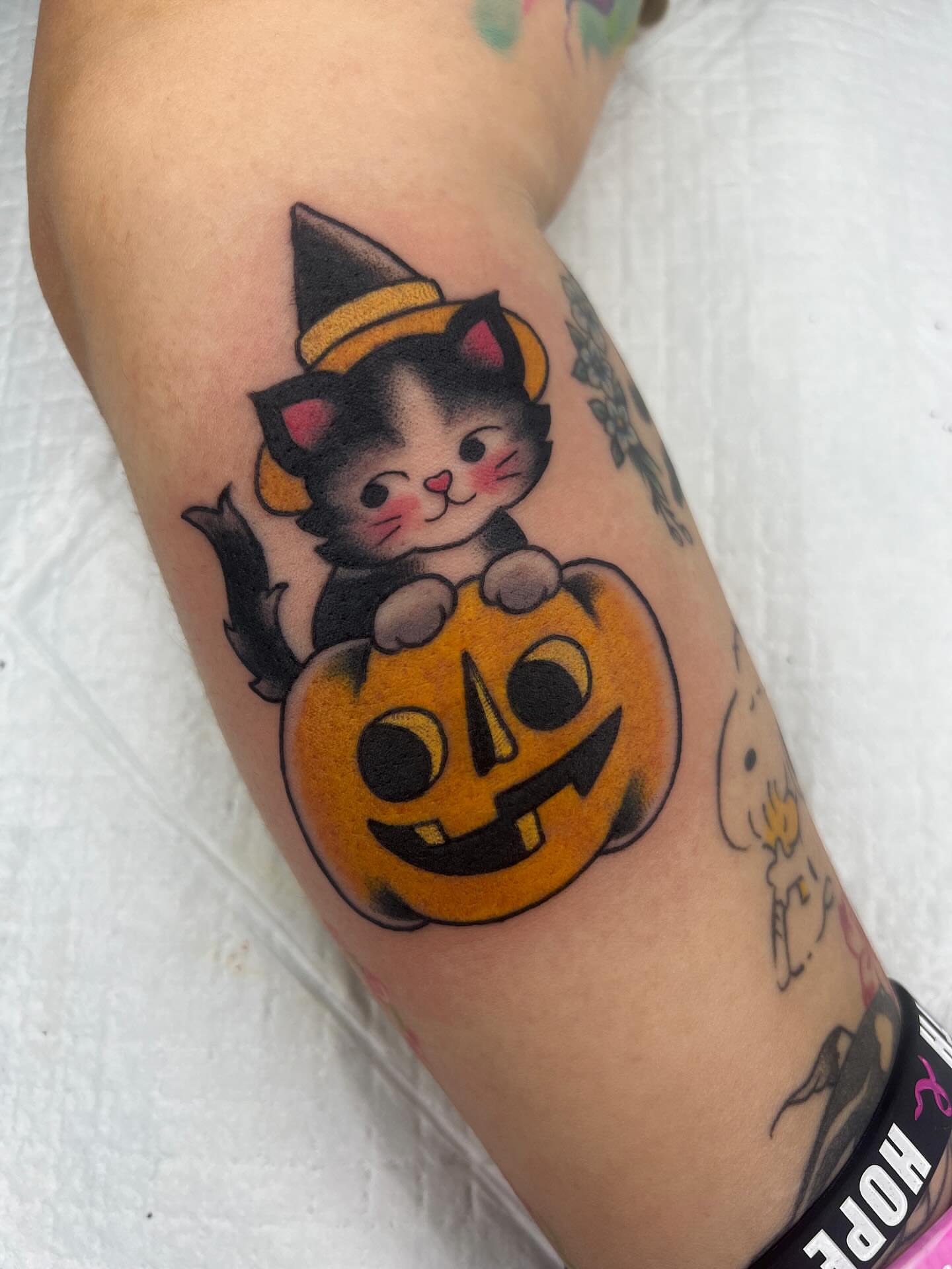 Tattoo by @hannahtattana — american_traditional, dotwork