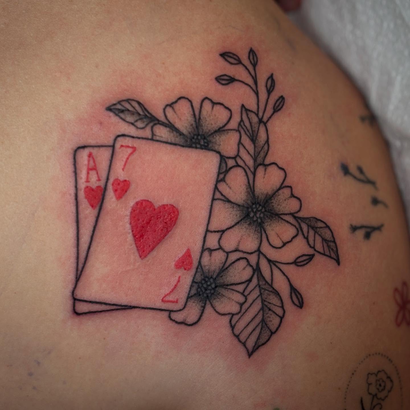 Tattoo by @tattoosbyrye — american_traditional, dotwork