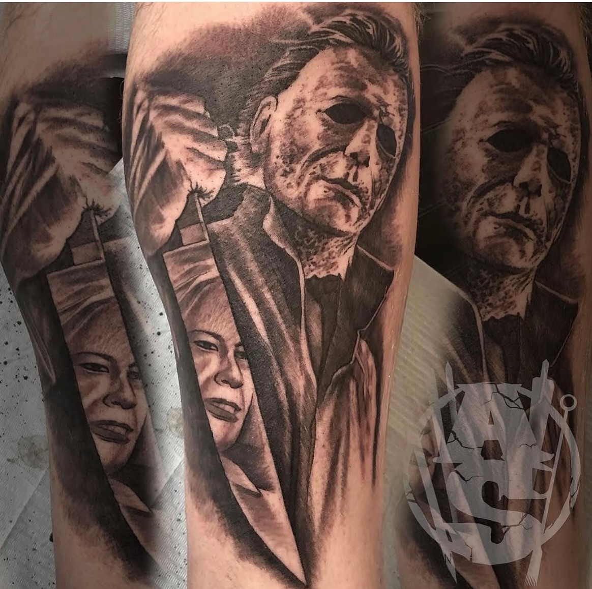 Tattoo by @strikt — realism, black_and_grey