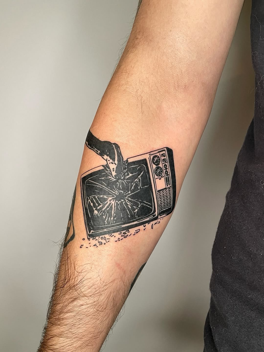 Tattoo by @telephonepole2 — blackwork, illustrative