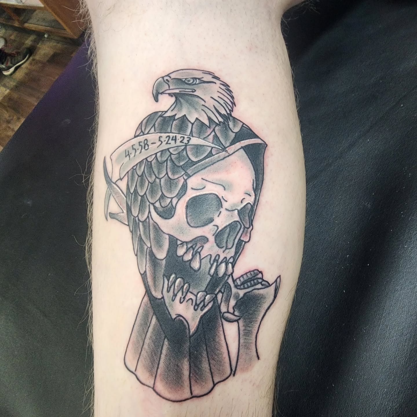 Tattoo by @conwaythetattooer — american_traditional, black_and_grey