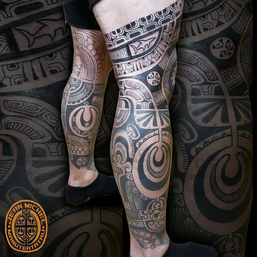 Tattoo by @jeanmichelmanutea — tribal, geometric