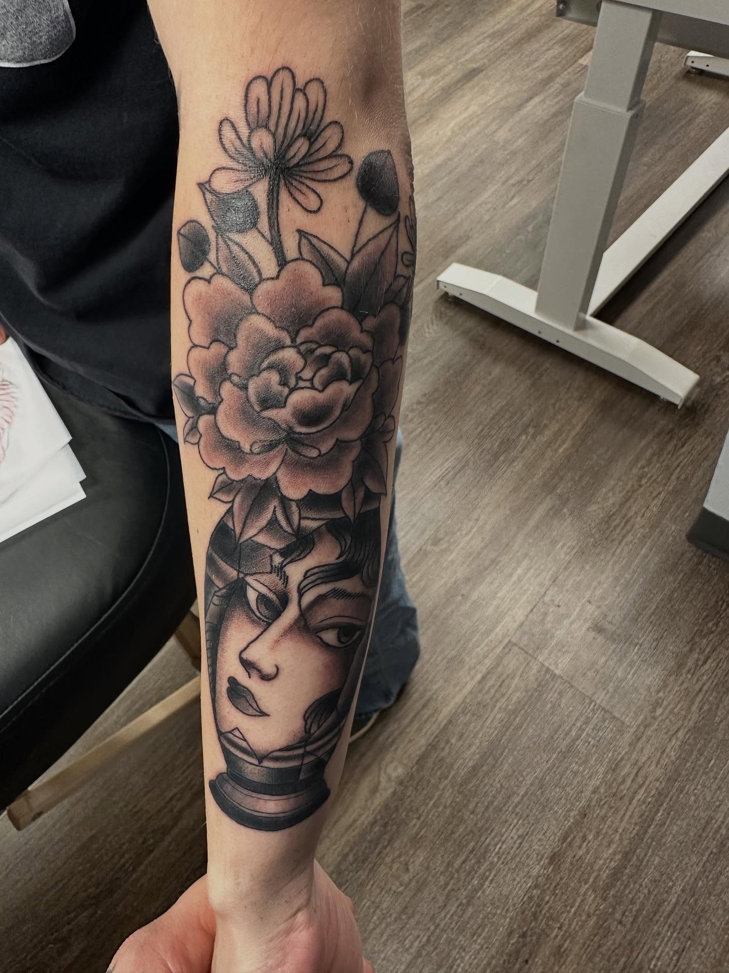 Tattoo by @timjewelltattooer — american_traditional, black_and_grey