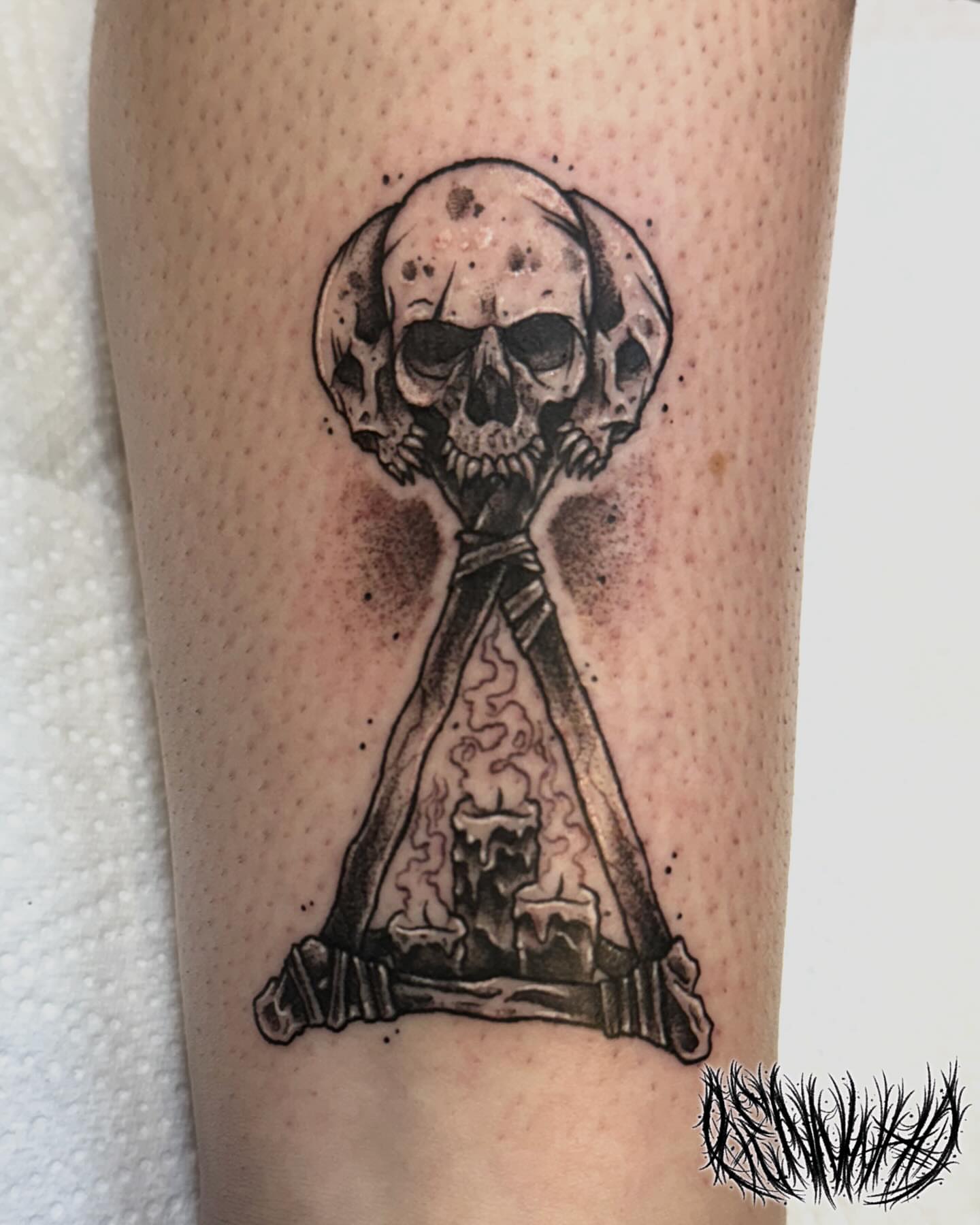 Tattoo by @bennwho_tattoo — dotwork, black_and_grey