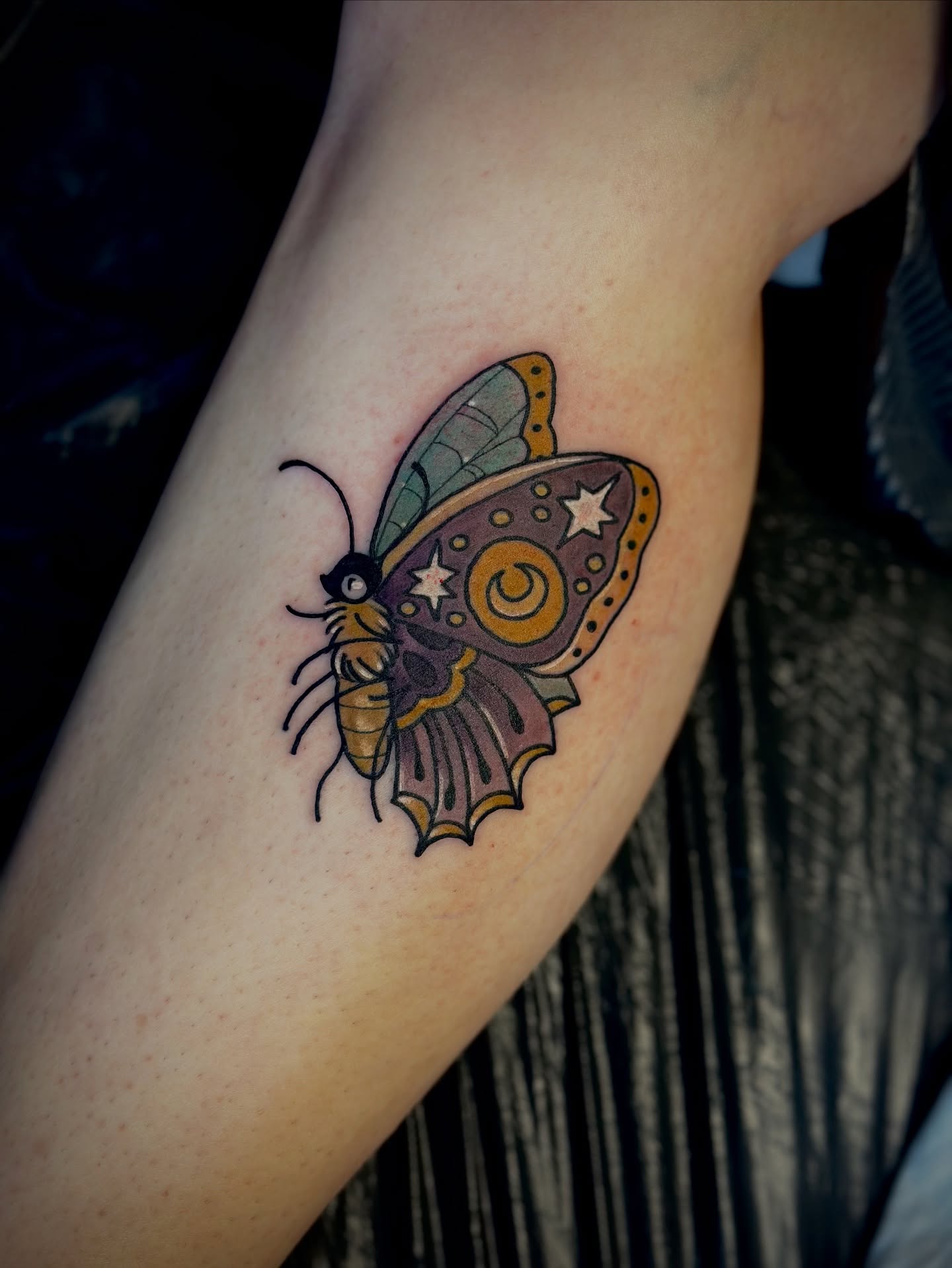 Tattoo by @aprilnicoletattoos — dotwork, surrealism